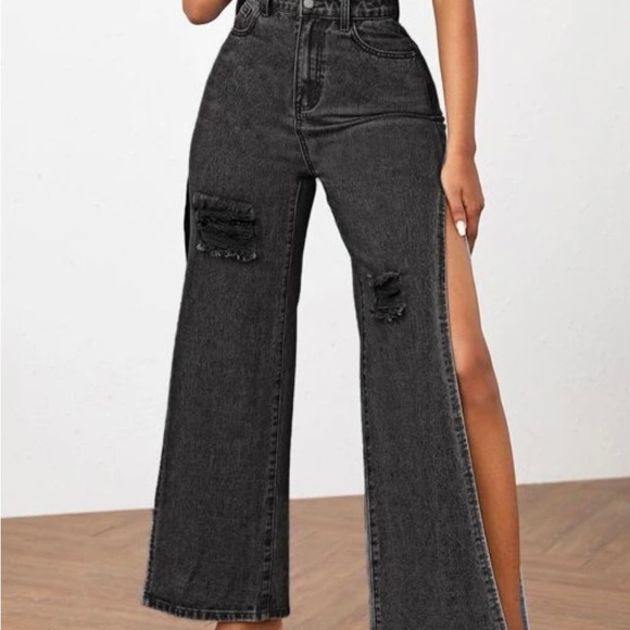 Jeans with a split up the side leg - Picture 6 of 6